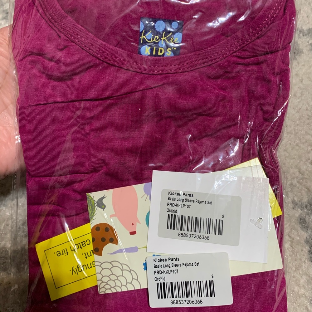 Kickee Pants Child Size 9 Orchid Longsleeve Pajama Set - Picture 2 of 2